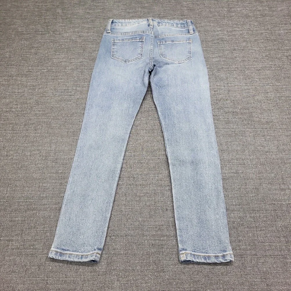 Girls' High Rise Skinny Super Stretch Skinny Jeans - Cat & Jack Blue Size 7
